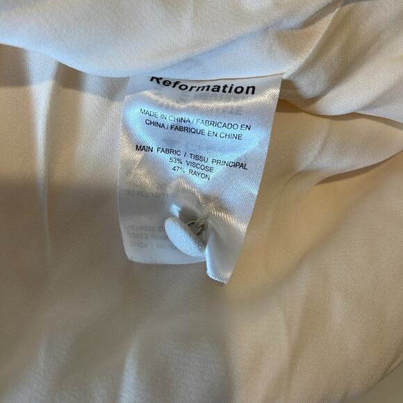 Reformation Lecce Bridal Wedding Ivory White Maxi Dress Size 0 - Picture 12 of 12